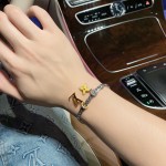 Louis Vuitton vintage silver bracelet couple's version 22cm20cm18cm changeable length