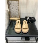 CHANEL 2023 spring and summer latest electric embroidery honey slippers Imported leather outsole