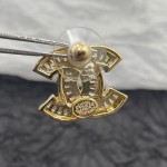 CHANEL🇫🇷Xiaoxiang square diamond letter crystal diamond stud earrings