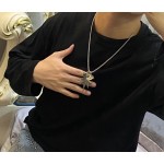 Louis Vuitton vintage silver necklace, couple's version, chain length 60 cm, changeable