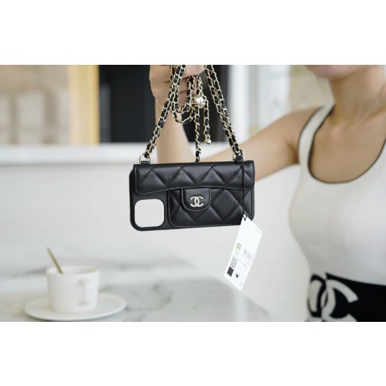 𝗖𝗛𝗔𝗘𝗡𝗟✦2021 𝗦𝘀 Spring/Summer New Gold Ball Chain Phone Case (for 📱iphone12/12pro)