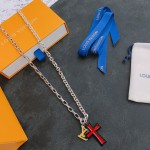 Louis Vuitton vintage silver bracelet, couple's version, length 60 cm, changeable