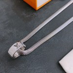 Louis Vuitton vintage silver necklace, couple's version, chain length 60 cm, changeable