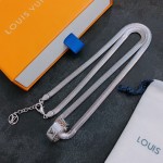Louis Vuitton vintage silver necklace, couple's version, chain length 60 cm, changeable