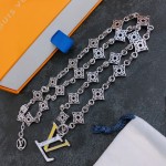 Louis Vuitton vintage silver necklace, couple's version, chain length 60 cm, changeable