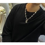 Louis Vuitton vintage silver necklace, couple's version, chain length 60 cm, changeable