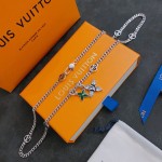 Louis Vuitton vintage silver necklace, couple's version, length 60 cm, changeable chain