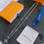 Louis Vuitton vintage silver necklace, couple's version, length 60 cm, changeable chain