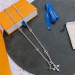 Louis Vuitton vintage silver necklace, couple's version, length 60 cm, changeable chain
