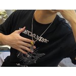 Louis Vuitton vintage silver necklace, couple's version, chain length 60 cm, changeable