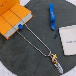Louis Vuitton vintage silver necklace, couple's version, chain length 60 cm, changeable