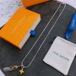 Louis Vuitton vintage silver necklace, couple's version, chain length 60 cm, changeable