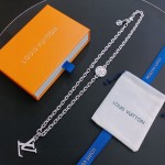 Louis Vuitton vintage silver necklace, couple's version, chain length 60 cm, changeable