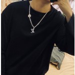 Louis Vuitton vintage silver necklace, couple's version, chain length 60 cm, changeable