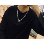 Louis Vuitton vintage silver necklace, couple's version, chain length 60 cm, changeable