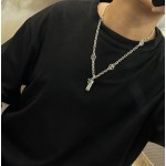 Louis Vuitton vintage silver necklace, couple's version, chain length 60 cm, changeable