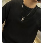 Louis Vuitton vintage silver necklace, couple's version, chain length 60 cm, changeable