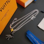 Louis Vuitton vintage silver necklace, couple's version, chain length 60 cm, changeable