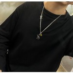 Louis Vuitton vintage silver necklace, couple's version, chain length 60 cm, changeable