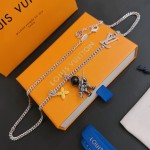 Louis Vuitton vintage silver necklace, couple's version, chain length 60 cm, changeable