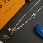 Louis Vuitton vintage silver necklace, couple's version, chain length 60 cm, changeable
