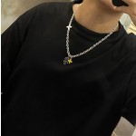 Louis Vuitton vintage silver necklace, couple's version, chain length 60 cm, changeable