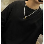 Louis Vuitton vintage silver necklace, couple's version, chain length 60 cm, changeable