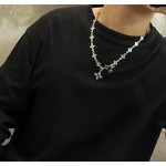 Louis Vuitton vintage silver necklace, couple's version, chain length 60 cm, changeable