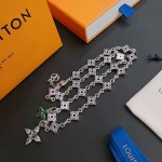 Louis Vuitton vintage silver necklace, couple's version, chain length 60 cm, changeable