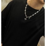 Louis Vuitton vintage silver necklace, couple's version, chain length 60 cm, changeable