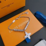 Louis Vuitton Classic Bracelet Cuban Chain Collection Vintage Silver Bracelet Size 22cm20cm18cm Changeable length