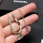 CHANEL🇫🇷Xiaoxiang Double C Silver Pendant Necklace