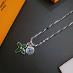 Louis Vuitton vintage silver necklace, couple's version, chain length 60 cm, changeable