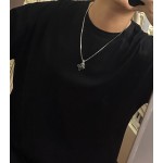 Louis Vuitton vintage silver necklace, couple's version, chain length 60 cm, changeable