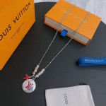 Louis Vuitton vintage silver necklace, couple's version, chain length 60 cm, changeable