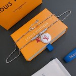 Louis Vuitton vintage silver necklace, couple's version, chain length 60 cm, changeable