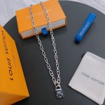 Louis Vuitton vintage silver necklace, couple's version, chain length 60 cm, changeable