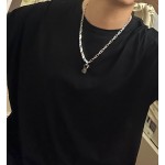 Louis Vuitton vintage silver necklace, couple's version, chain length 60 cm, changeable