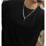 Louis Vuitton vintage silver necklace, couple's version, chain length 60 cm, changeable