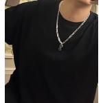 Louis Vuitton vintage silver necklace, couple's version, chain length 60 cm, changeable