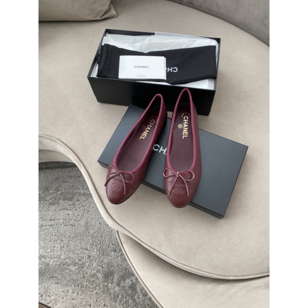 CHANEL ballet shoes Imported custom leather Italy imported leather outsole