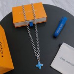 Louis Vuitton vintage silver necklace, couple's version, chain length 60 cm, changeable