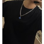 Louis Vuitton vintage silver necklace, couple's version, chain length 60 cm, changeable