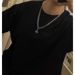 Louis Vuitton vintage silver necklace, couple's version, chain length 60 cm, changeable