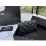 𝗖𝗛𝗔𝗘𝗡𝗟𝗖𝗖𝗹𝗮𝘀𝗶𝗰𝗙𝗹𝗮𝗽𝗽𝗽 adopts the "GR" first-class lambskin classic card package • • Black silver