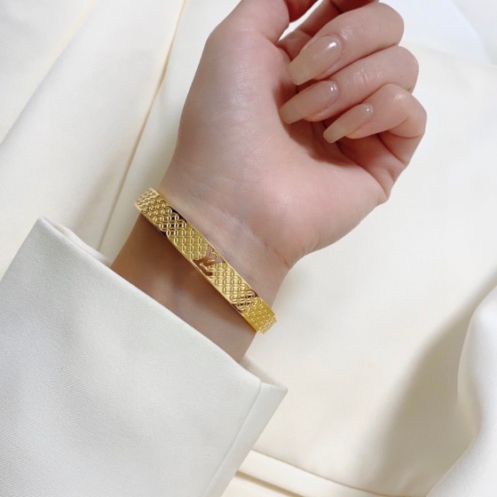 Louis Vuitton LV monogrammed openwork bracelet