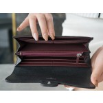 𝗖𝗛𝗔𝗘𝗡𝗟✦ 𝗖𝗹𝗮𝘀𝗶𝗰 𝗙𝗹𝗮𝗽 Using French 🇫🇷 import "𝗛𝗮𝘀𝘀𝘀" original calf leather 🐂 Classic two-fold long clip black cow silver