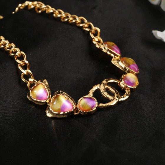 CHANEL🇫🇷Xiaoxiang New Color Double C Necklace