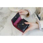 𝗖𝗛𝗔𝗘𝗡𝗟✦In goatskin leather🐐 19 Series Short Clip Black Gold