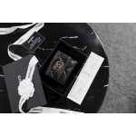 𝗖𝗛𝗔𝗘𝗡𝗟✦In goatskin leather 🐐 Wallet with short clip from the 19 series Black gold